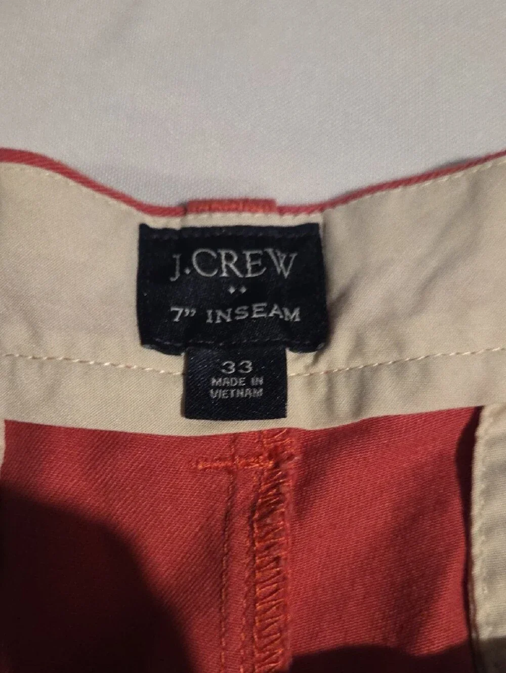 J. Crew Men's Red Flat-Front Chino Shorts